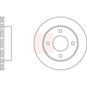 Apec 2 x Vented Front Brake Discs DSK235