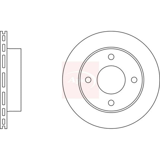Apec 2 x Vented Front Brake Discs DSK235