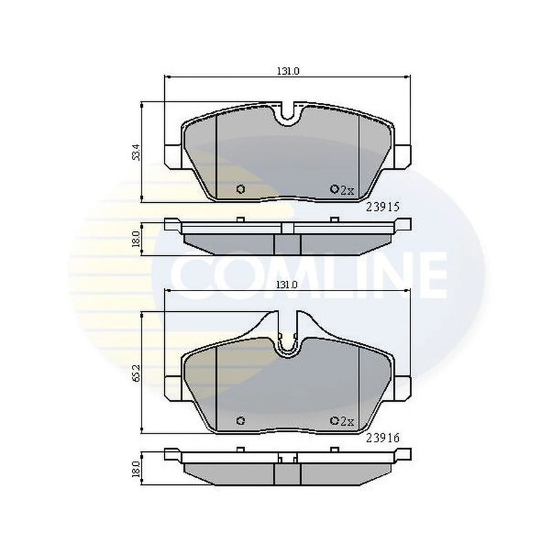Comline 4 x Front Brake Pad Set CBP01531