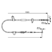 Bosch Handbrake Cable Right Rear 1 987 482 296