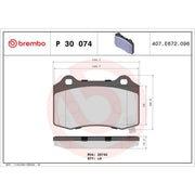 Brembo 4 x Rear Brake Pad Set P30074