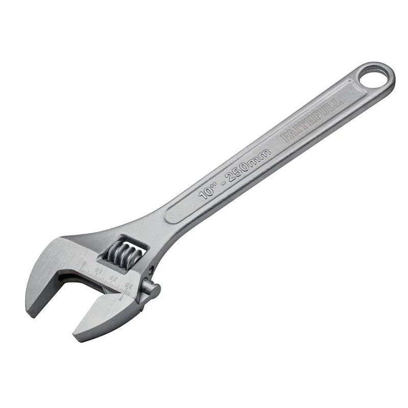 Faithfull Chrome Adjustable Spanner 250mm (10in) - FAIAS250MC