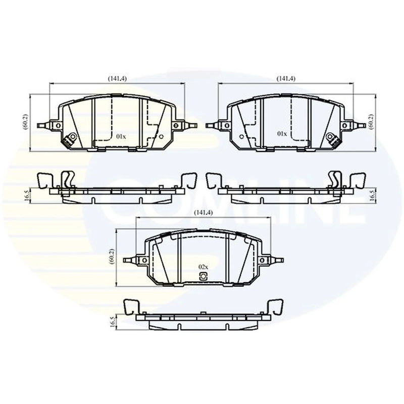 Comline 4 x Front Brake Pad Set CBP34070