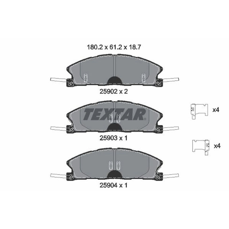 Textar Front Brake Pad Set 2590201