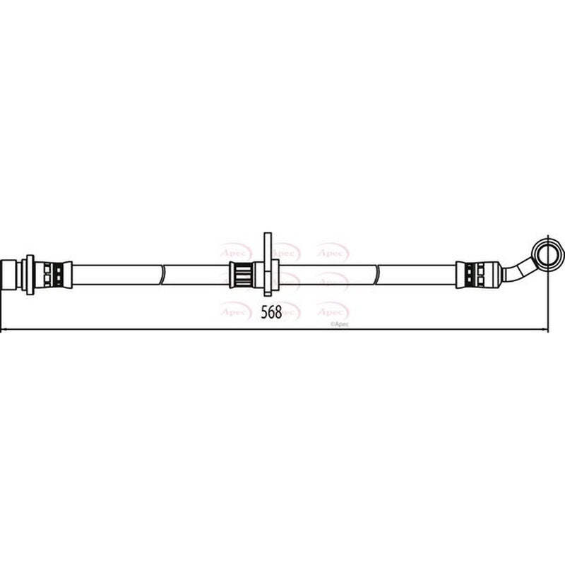 Apec Brake Hydraulic Hose Line Front Left HOS3995