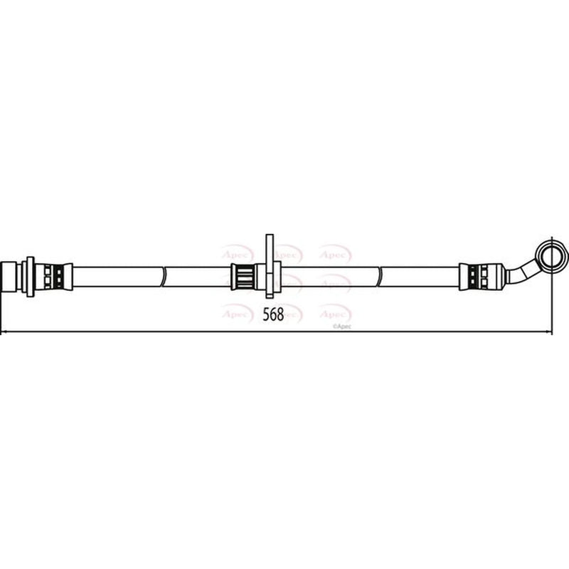 Apec Brake Hydraulic Hose Line Front Left HOS3995