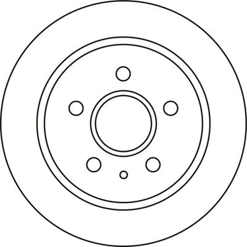 Abtex 2 x Solid Rear Brake Discs BD1614S