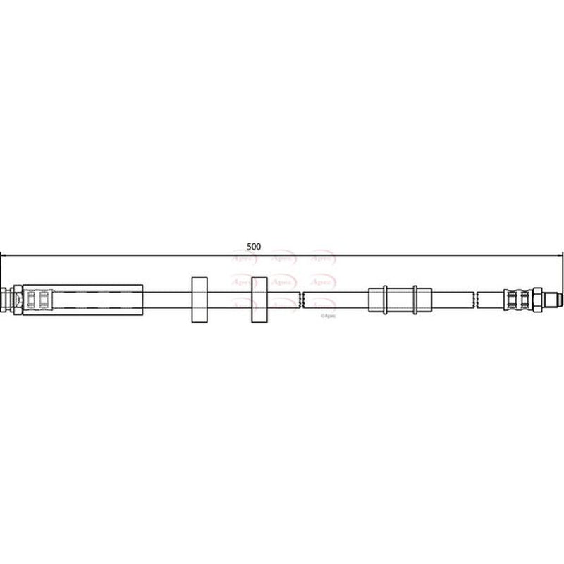 Apec Brake Hydraulic Hose Line Front HOS3718