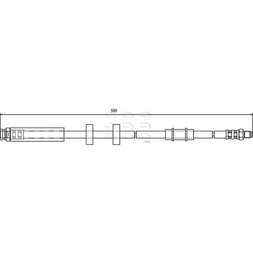 Apec Brake Hydraulic Hose Line Front HOS3718