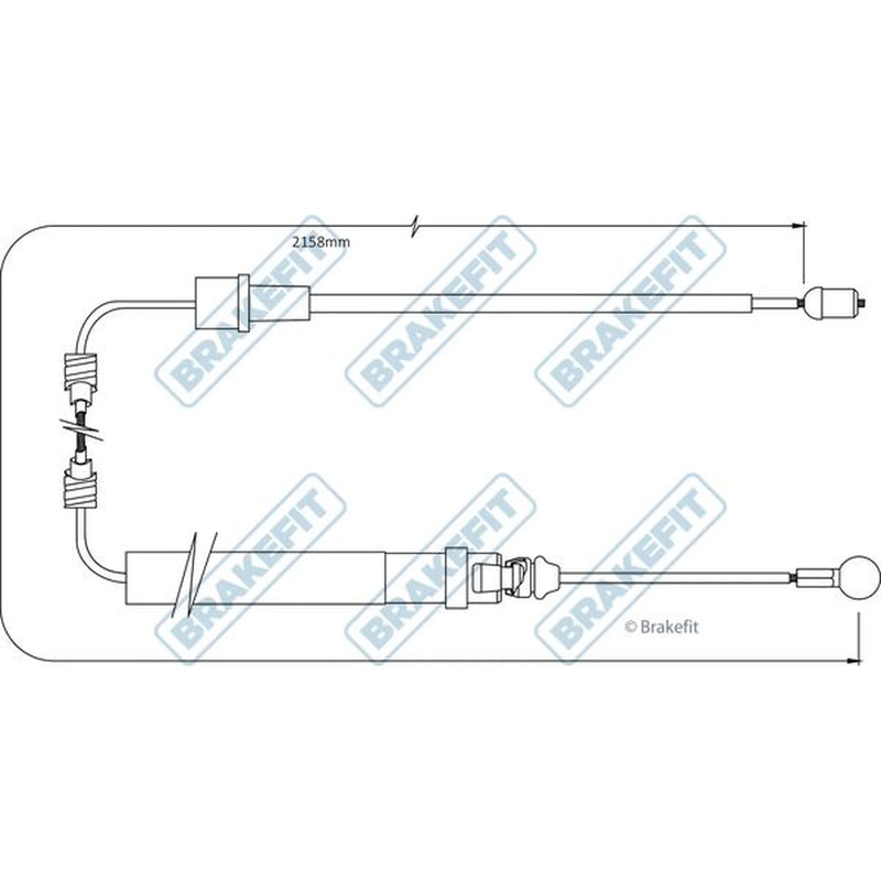 Apec Handbrake Cable Left Rear BBC3350