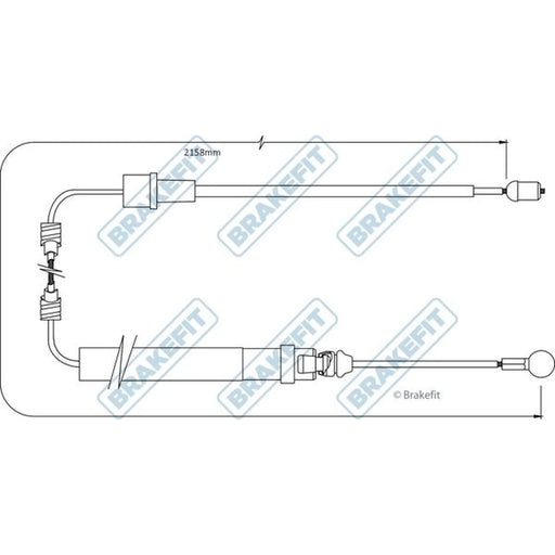 Apec Handbrake Cable Left Rear BBC3350