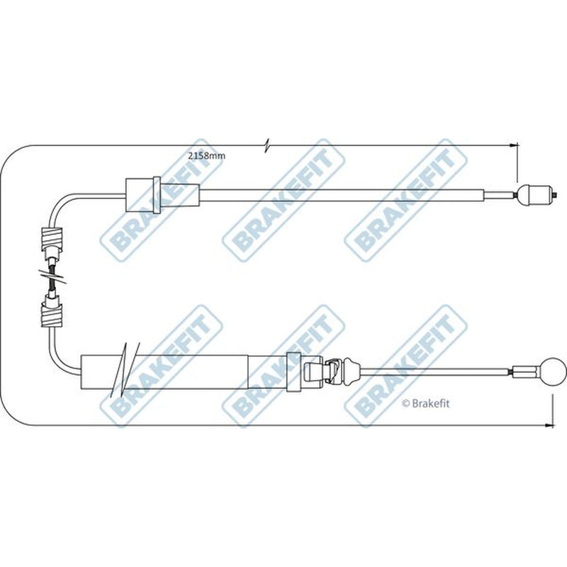 Apec Handbrake Cable Left Rear BBC3350