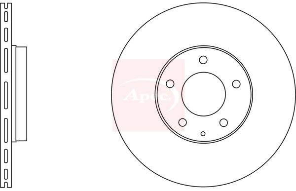 Apec 2 x Brake Disc Set Vented