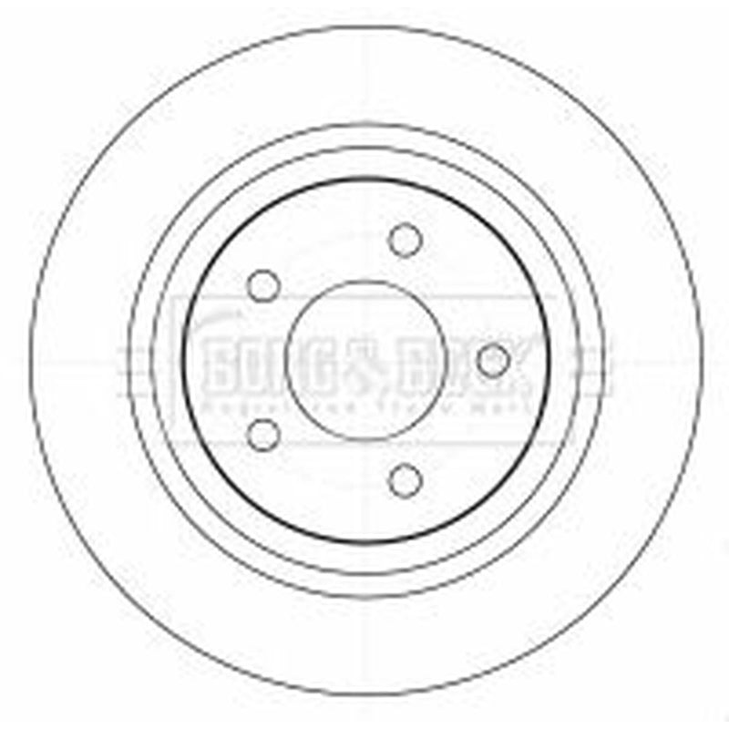 Borg & Beck 2 x Solid Rear Brake Discs BBD4522