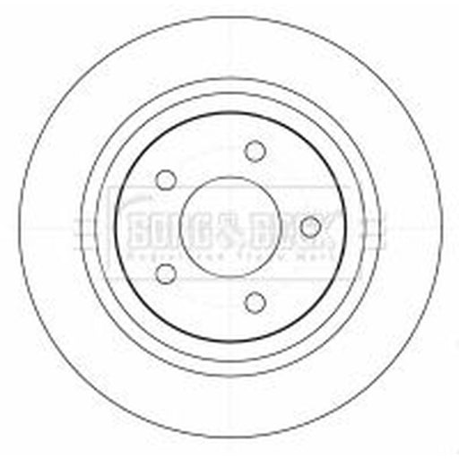 Borg & Beck 2 x Solid Rear Brake Discs BBD4522