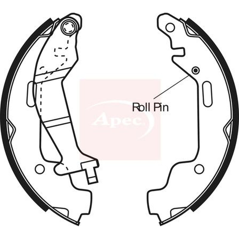 Apec Brake Shoe Set Axle Kit SHU633