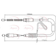 Apec Handbrake Cable Left Rear CAB1174