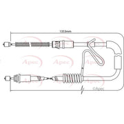 Apec Handbrake Cable Left Rear CAB1174