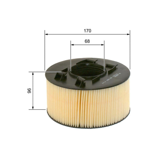 Genuine Bosch Car Air Filter S3093 Fits Bmw 3 318I Cabrio Ci - 2.0 - 01-06 14574 Bosch  - Town Parts