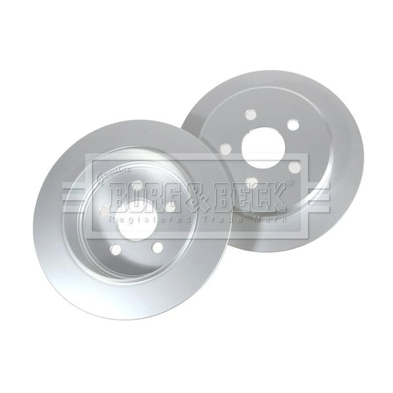 Borg & Beck 2 x Solid Rear Brake Discs BBD4373