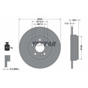 Textar 2 x Solid Rear Brake Discs 92099403