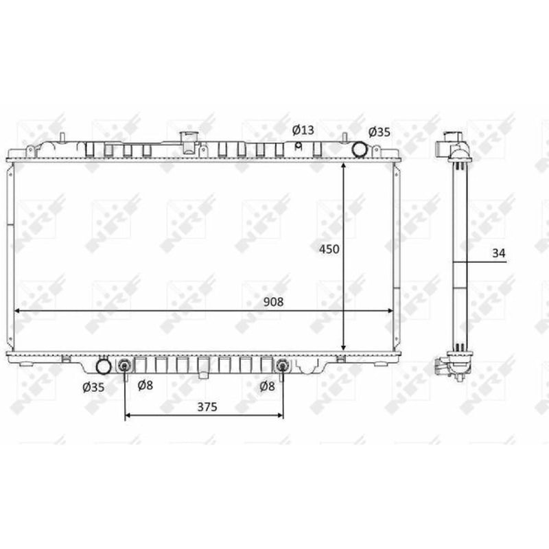 NRF Engine Radiator 58548