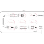 Apec Handbrake Cable Left Rear CAB1029