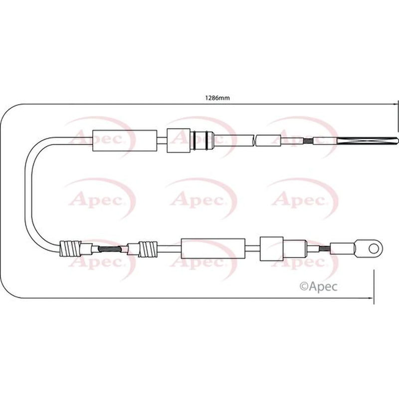 Apec Handbrake Cable Left Rear CAB1029