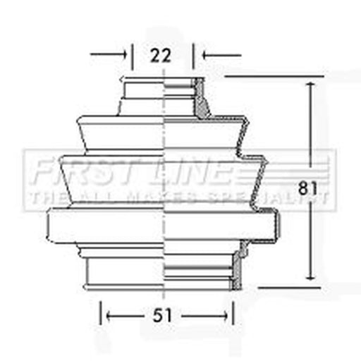 First Line Drive Shaft Bellow Kit Front Left FCB2270