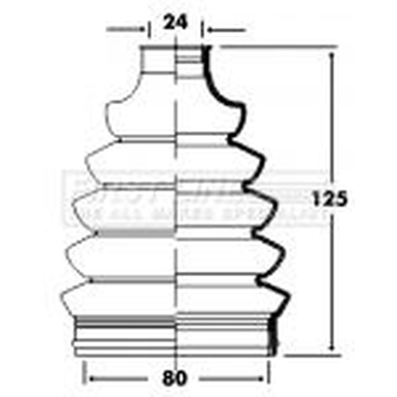 First Line Drive Shaft Bellow Kit Front Left Thermoplast FCB2364
