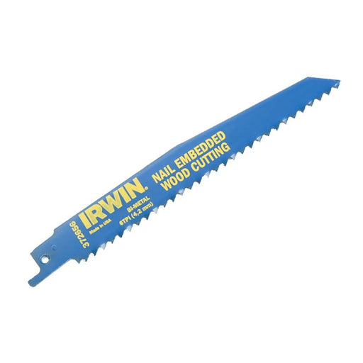 IRWIN® 956R Sabre Saw Blade Nail Embedded Wood Cutting 225mm (Pack 5) - 10504158