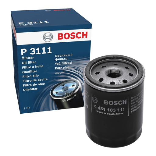 Genuine Bosch Car Oil Filter P3111 Fits Fiat Punto 60 - 1.2 - 99-12 0451103111 Bosch  - Town Parts