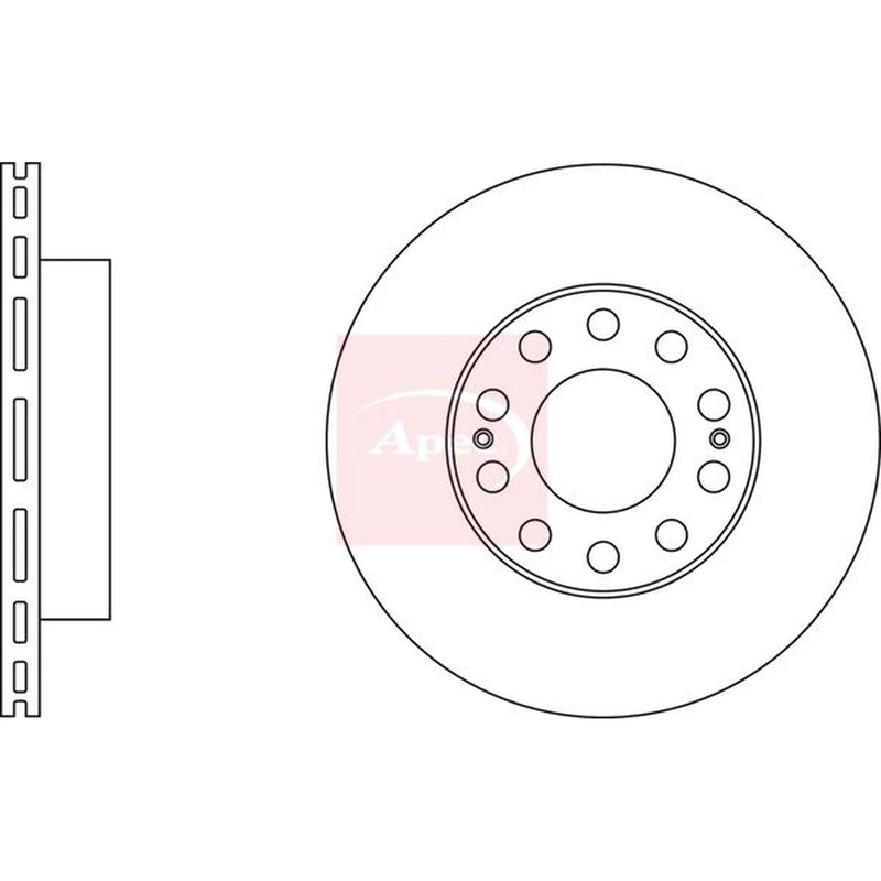 Apec 2 x Vented Front Brake Discs DSK3055