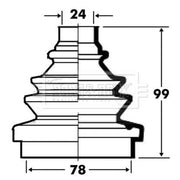 Borg & Beck Drive Shaft Bellow Kit Front Left BCB2334