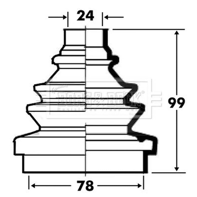 Borg & Beck Drive Shaft Bellow Kit Front Left BCB2334