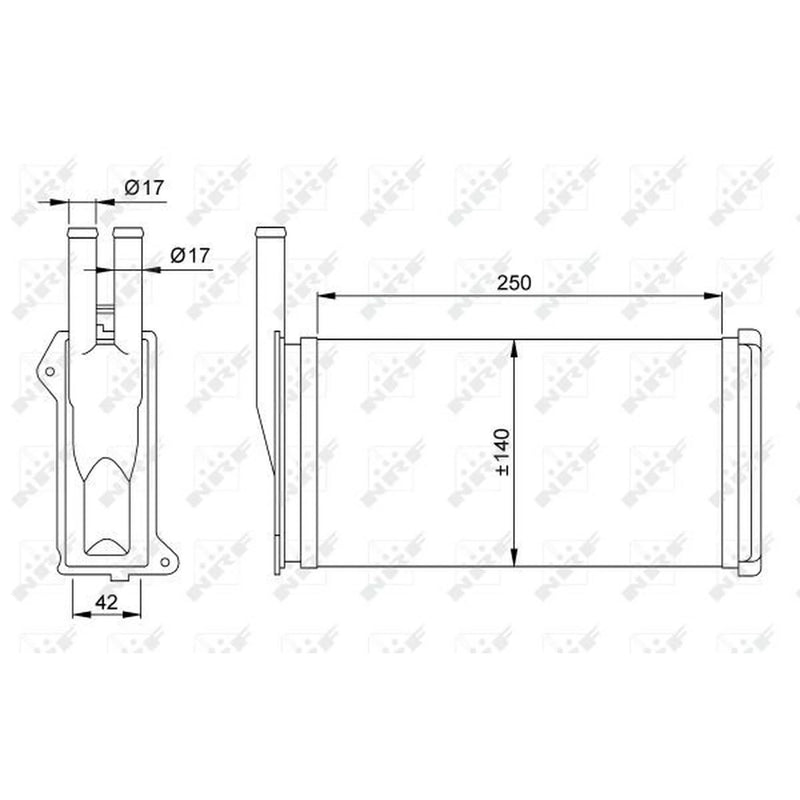 NRF Heater Matrix Core Heat Exchanger 58638