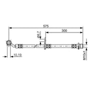 Bosch Brake Hydraulic Hose Line Front Left 1 987 476 986