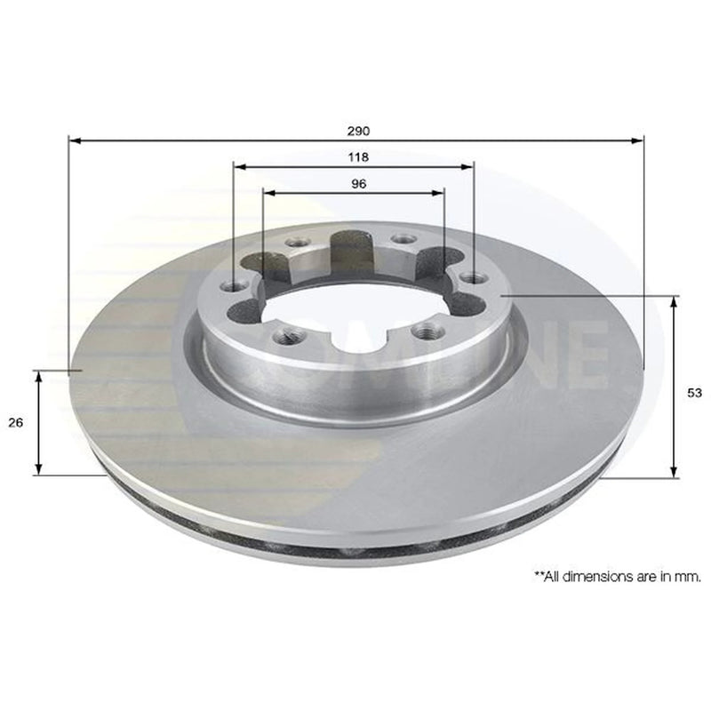 Comline Front Brake Discs ADC0285V