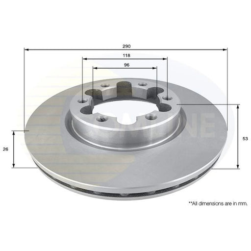 Comline Front Brake Discs ADC0285V