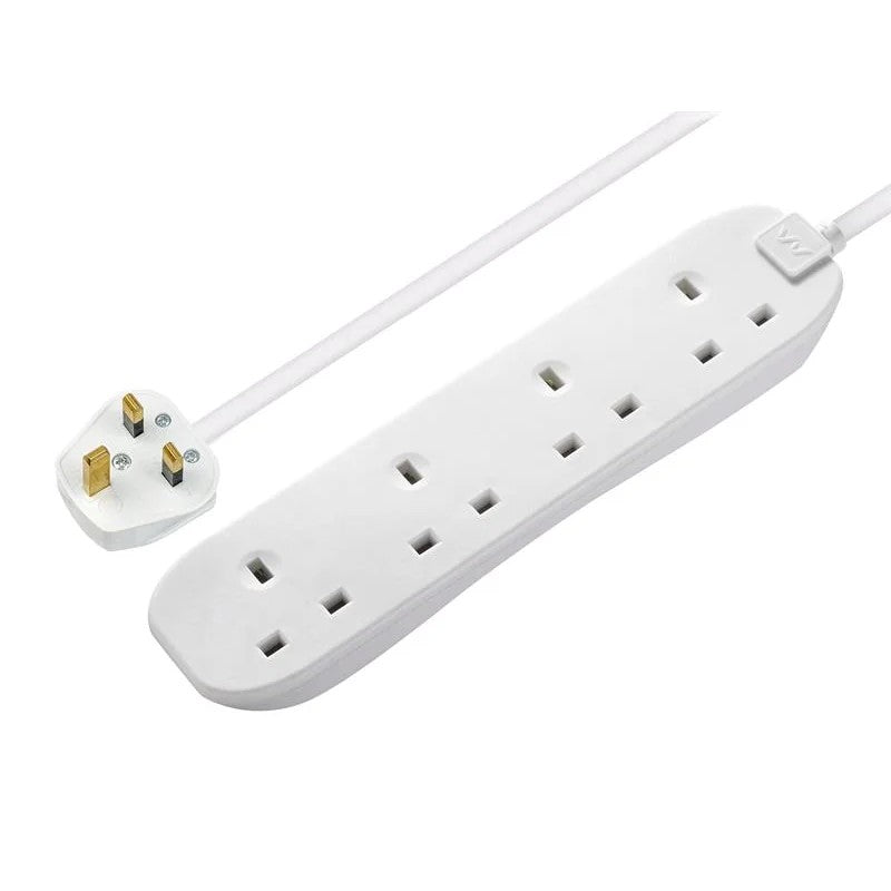 Masterplug Trailing Extension Lead 4 Gang 13A 2m BFG2N-MP - BFG210N-MP