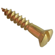ForgeFix Wood Screw Slotted Raised Head Solid Brass 3/4in x 6 ForgePack 25