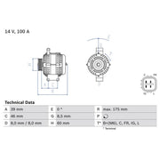 Bosch Car Alternator 12V 0 986 082 420
