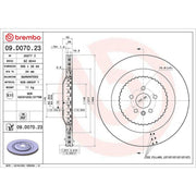 Brembo 2 x Steel Rear Brake Disc Hub Brake Discs 09.D070.23