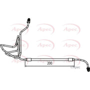 Apec Brake Hydraulic Hose Line Rear Left HOS4064