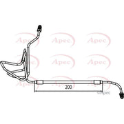 Apec Brake Hydraulic Hose Line Rear Left HOS4064