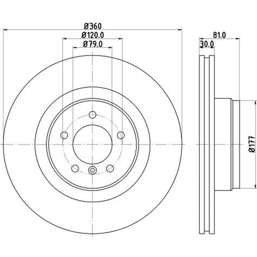 Mintex 2 x Front Brake Discs MDC1941