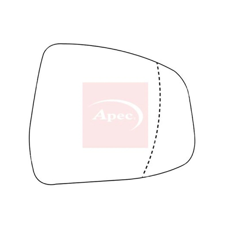 Apec Exterior Wing Mirror Glass Right AMS2230