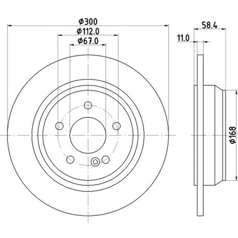 Mintex 2 x Solid Rear Brake Discs MDC1427