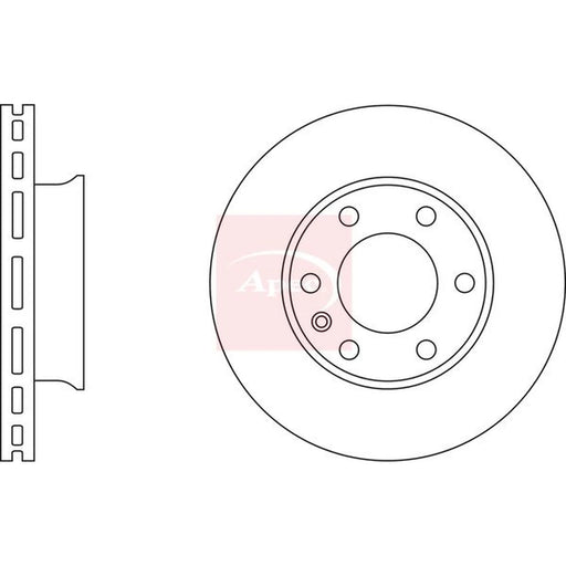 Apec 2 x Vented Front Brake Discs DSK2448