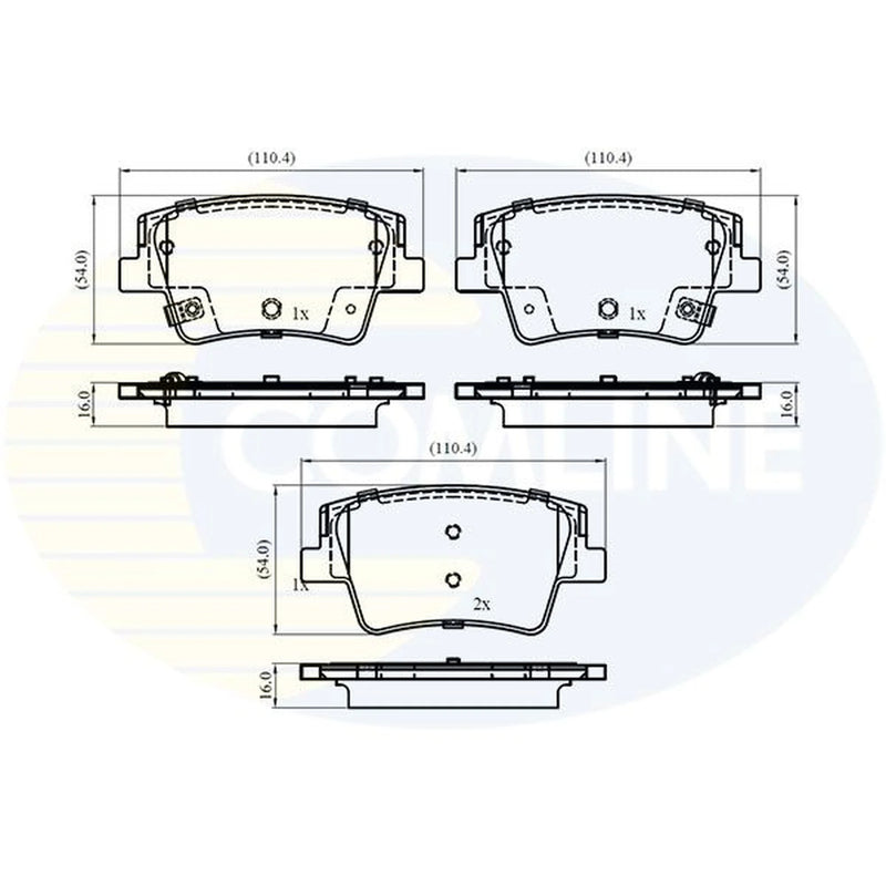 Comline Rear Brake Pad Set CBP32858